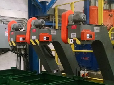 Conveyors for chip removal from Jorgensen