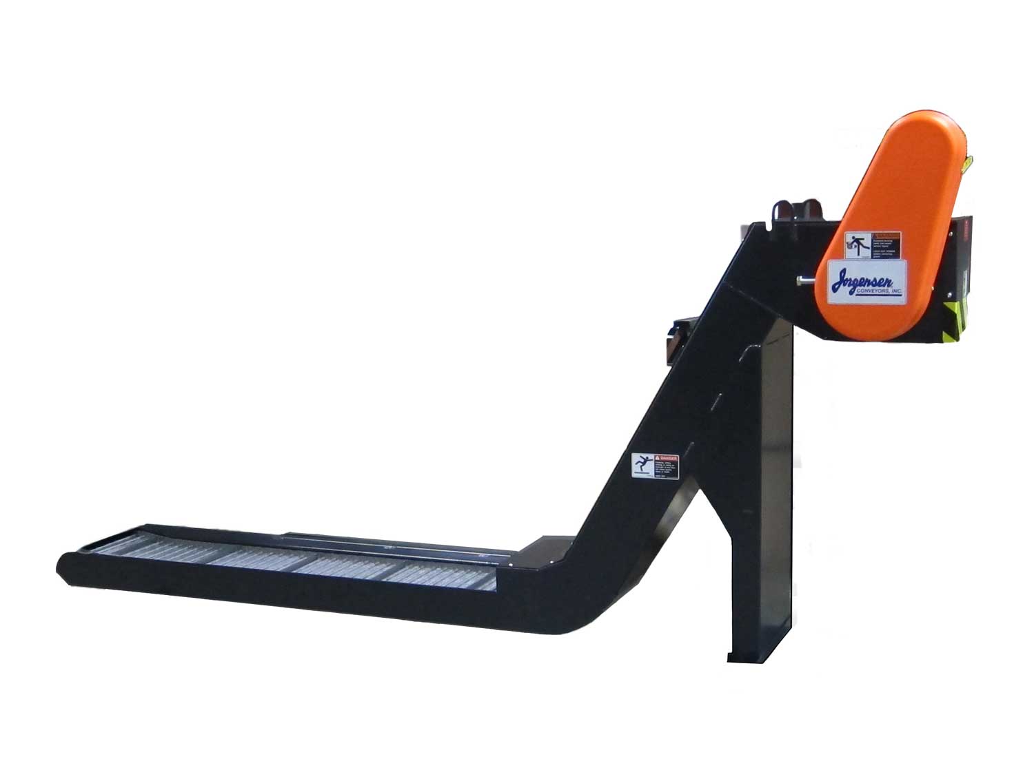 Hinged belt conveyor for cnc chip processing