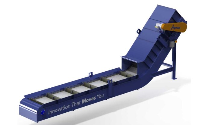 4" pitch heavy duty hinged steel belt conveyor - Jorgensen