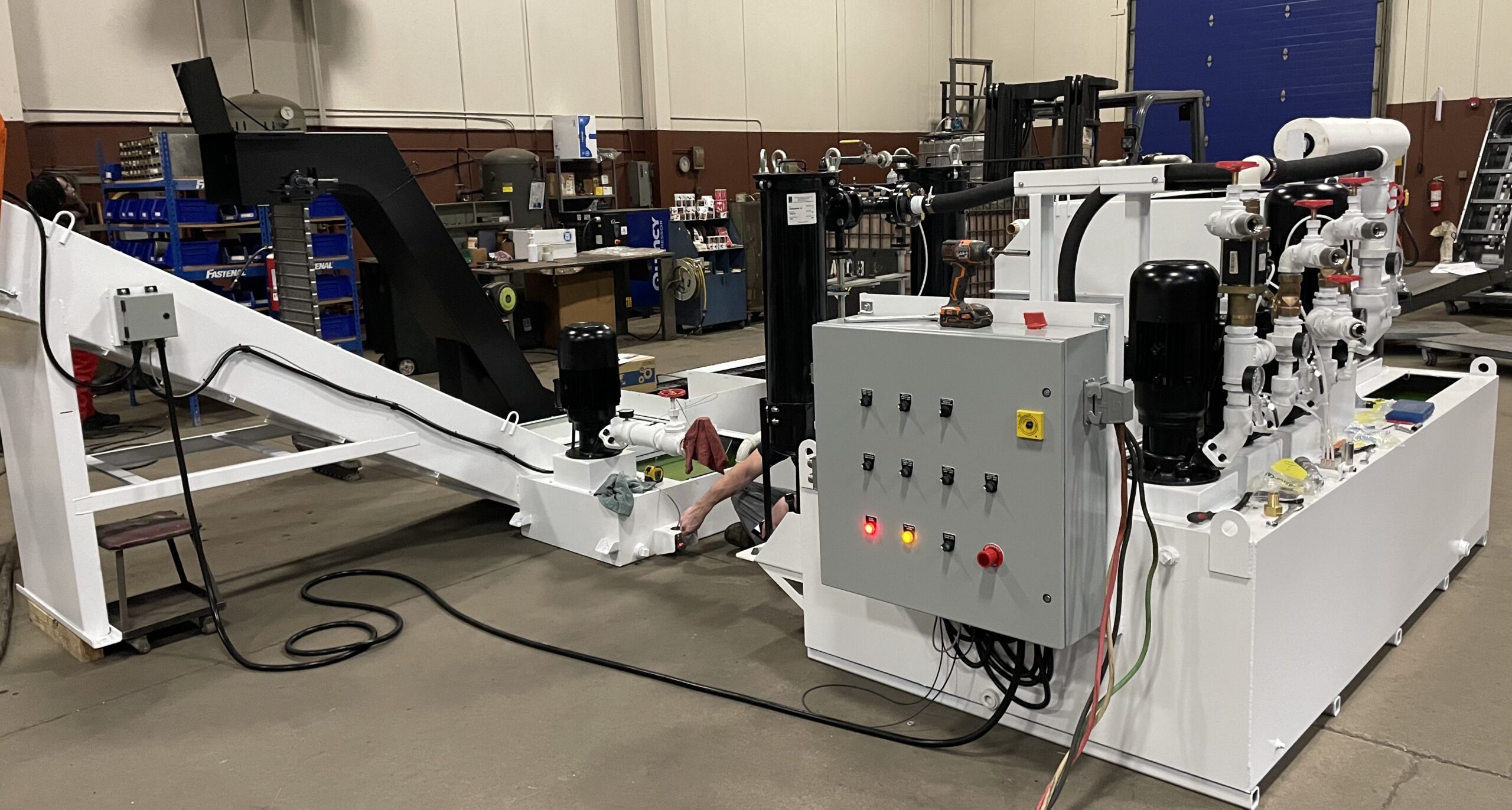 jorgensen ocnveyor and filtration system with gravity media