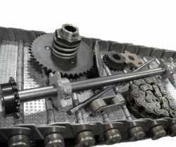 conveyor belt with parts